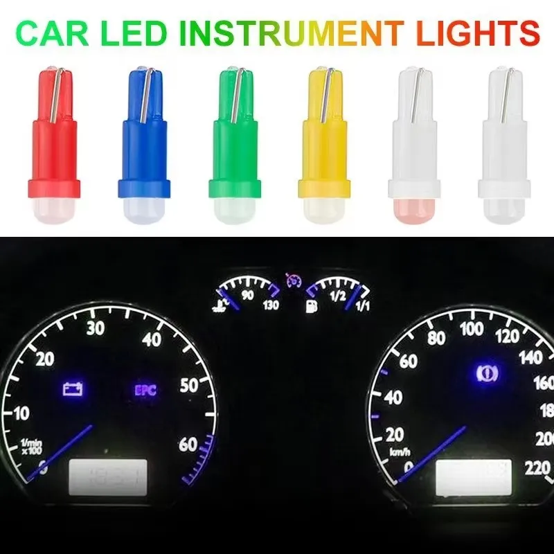 10/20PCS T5 LED Lights W1.2W W3W LED Car Interior Light Auto Side For Car Turn Signal Dome Door Reading Backup Clearance Lights