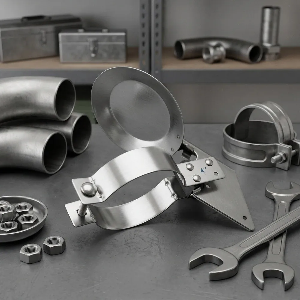 4 Inch For Exhaust Rain Cap in T304 Stainless Steel for Vertical Pipe Installation Resists Rust and Moisture Intrusion