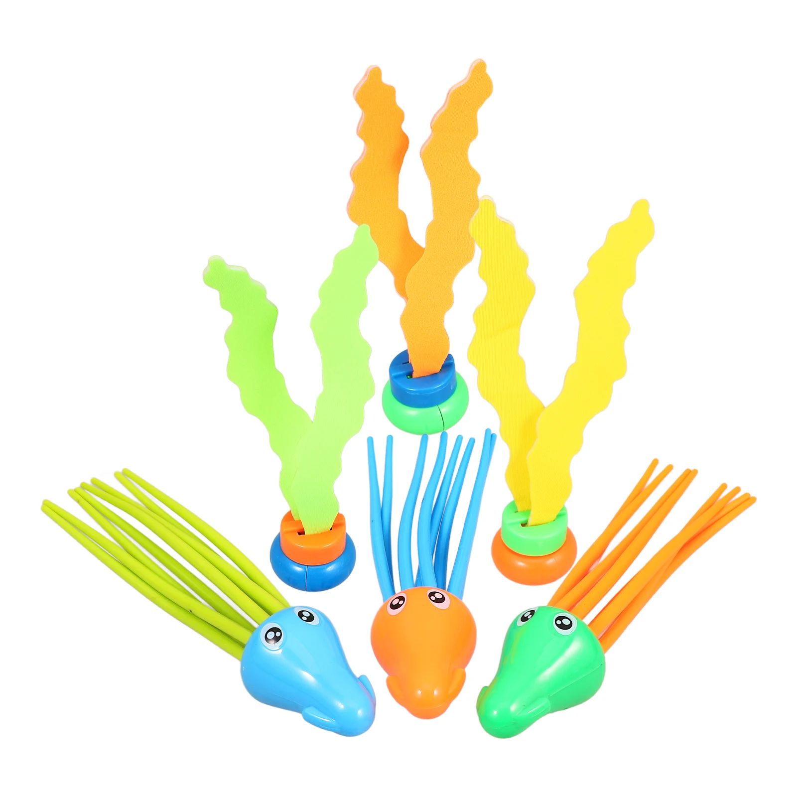 6pcs Summer Toys Seaweed Diving Toy Water Games Pool Games Child Underwater Diving Seaweed Toy Sports Parent-Child Gifts for