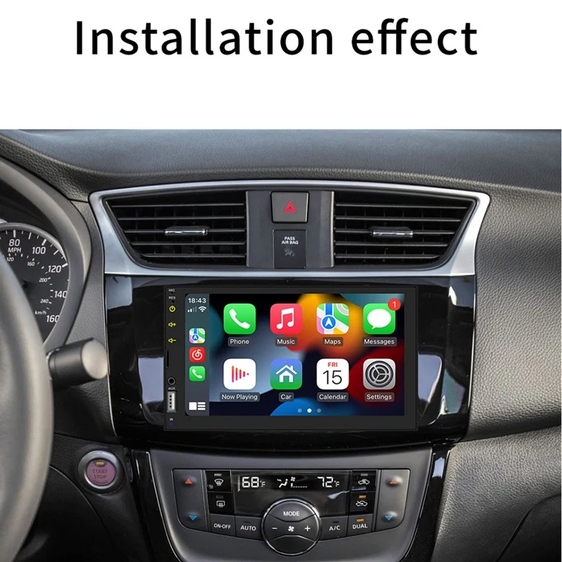 7Inch Car Touch Screen Wired Carplay Android Auto Car Portable Radio Bluetooth MP5 FM Receiver Audio The Host