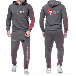 2023 Mannen Print Nieuwe Wtf World Taekwondo Federatie Herfst Hoodies Sweatpant Set Harajuku Jassen Sport Comfortabel Gradiënt Pak