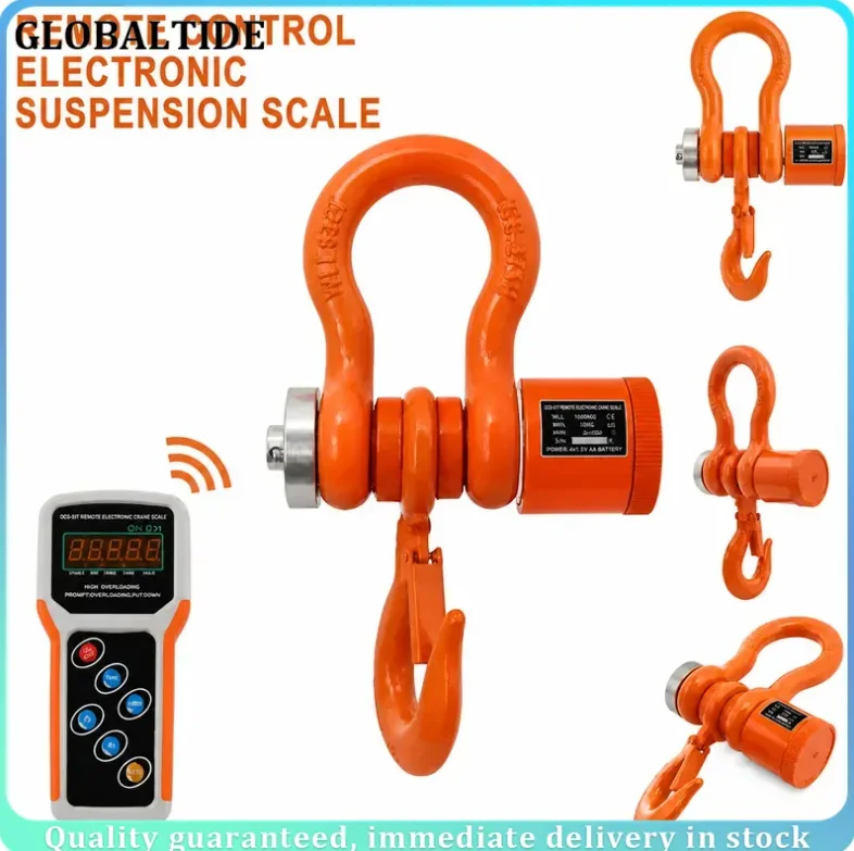 3/5/10Ton Wireless Electronic Digital Crane Scale Heavy Duty Industrial Hanging Scale with Handheld Meter