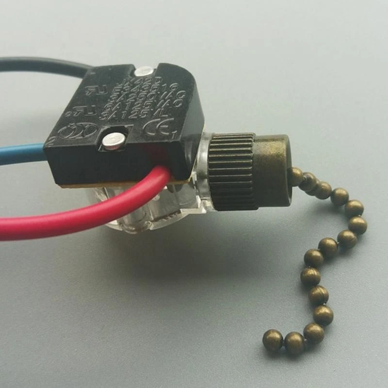 

3-проводные тяговые цепные выключатели Выключатели освещения вентилятора Замена переключателей потолочного вентилятора