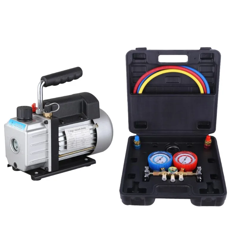 110V60HZ vacuum pump 3CFM vacuum pump/copper valve 410 gauge group fluorine meter air conditioning maintenance table