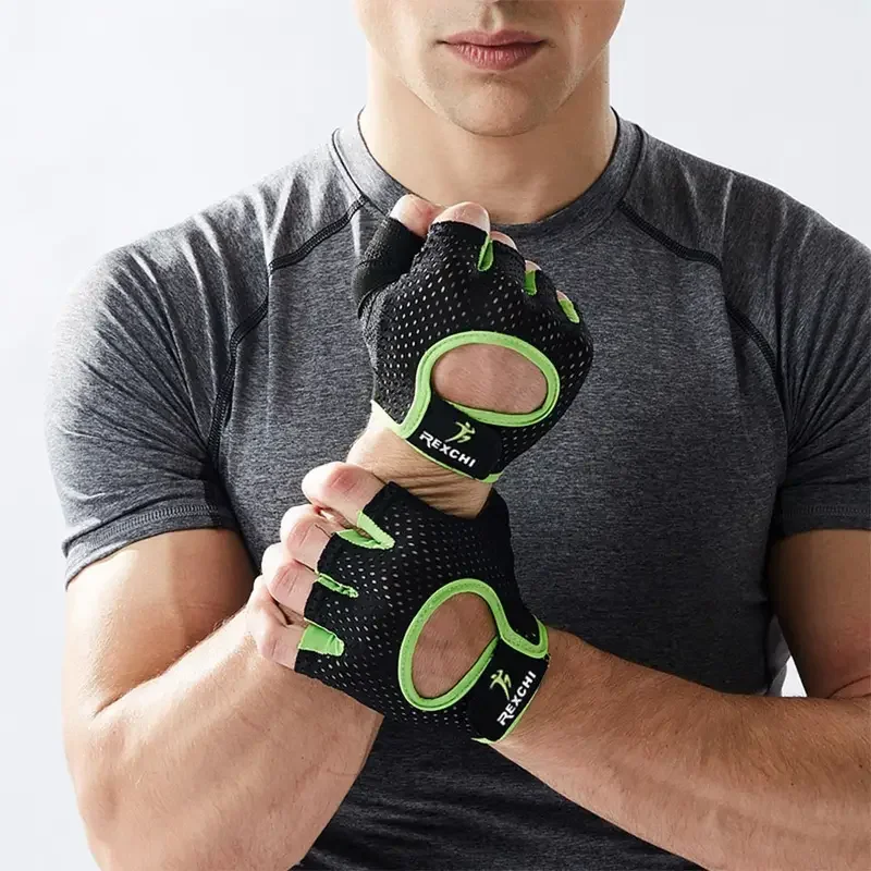 

1pair Professional Gym Fitness Gloves, Power Weight Lifting For Women And Men, Half Finger Hand Protector For CrossFit Workout