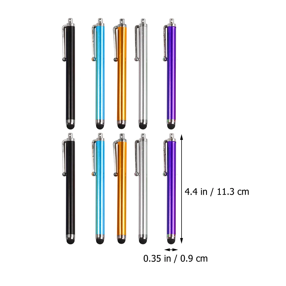 10 Pcs Capacitive Pen Smartphone Universal High Sensitivity Stylus Capitative Pens Tablet Precision Touch Screen Style Portable