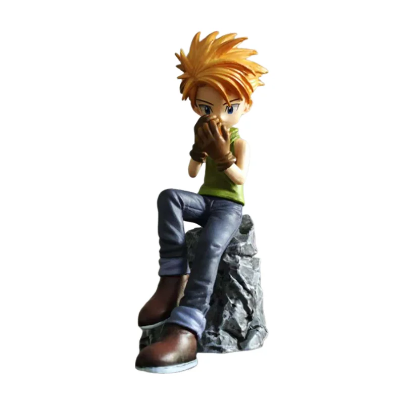 9cm Digimon Adventure Ishida Yamato Sitting Anime Figure Model Statue Boys Collection Model Desktop Decoration Ornament Toy Gift