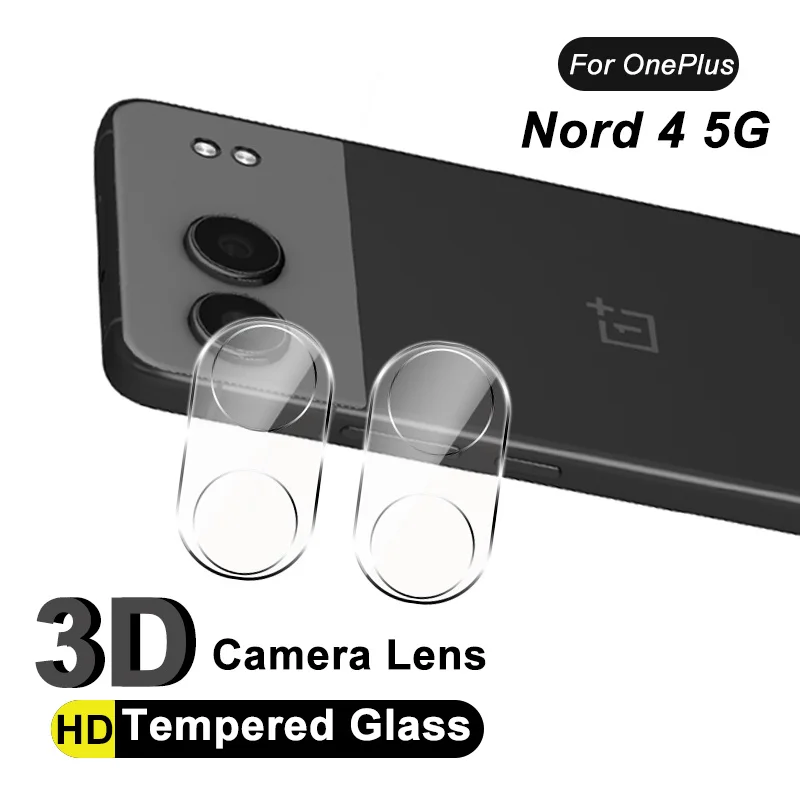 2PCS 3D Curved Tempered Glass For OnePlus Nord 4 Nord4 5G Rear Lens Glass Cover Films Camera Lens Protector One Plus 1＋nord4