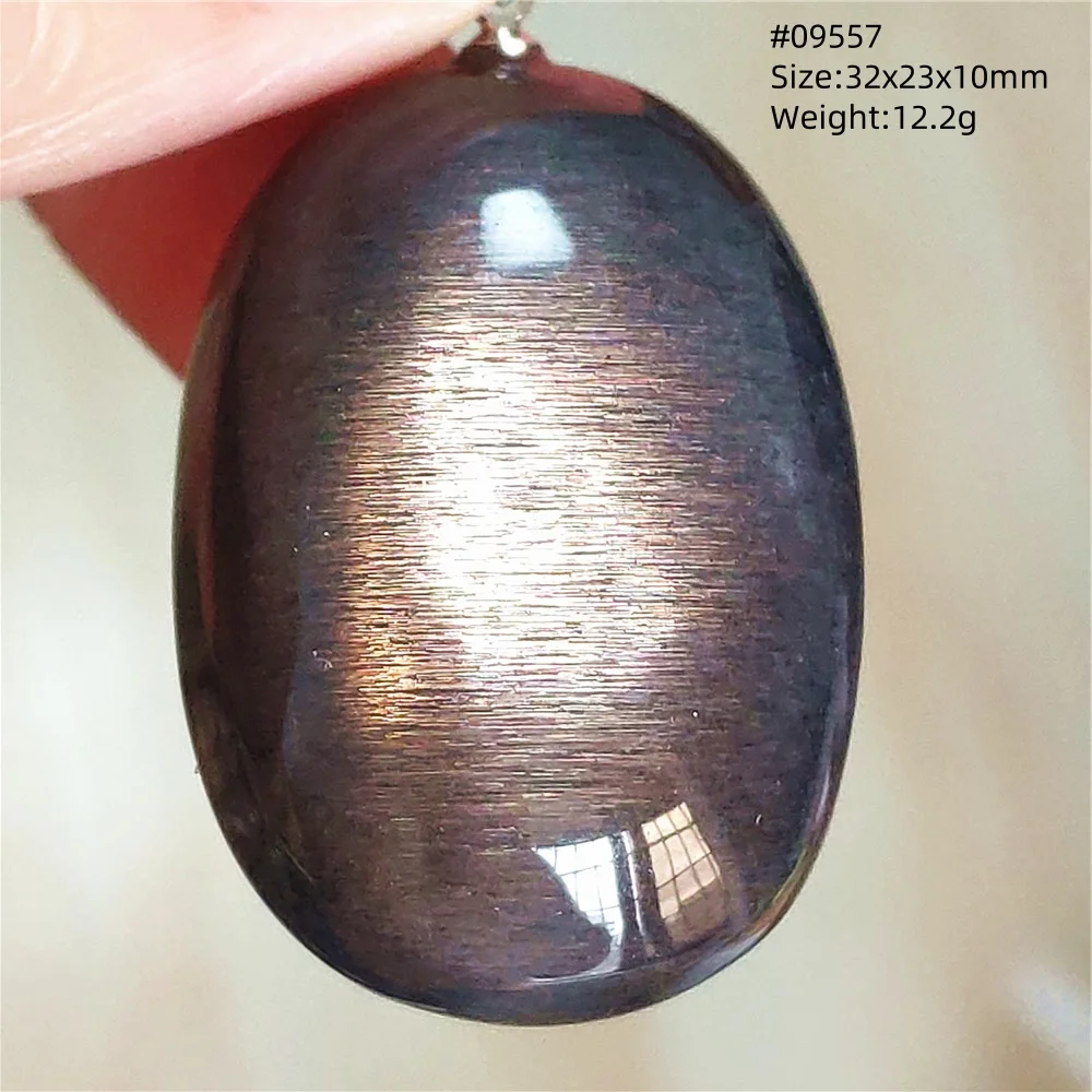 Genuine Natural Black Gold Sunstone Moonstone Pendant Women Men Orange Sunstone Oval Women Men Water Drop Necklace Jewelry AAAA