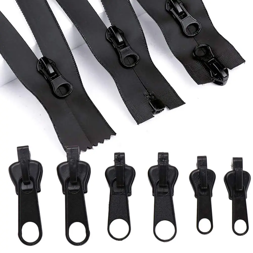 6pcs/set Universal Instant Fix Zipper Repair Kit Replacement Zip Slider Teeth New Design Zippers For Sew