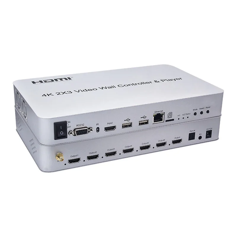 4K HDMI USB input 2x3 Video Wall Controller 6 HDMI output 4K