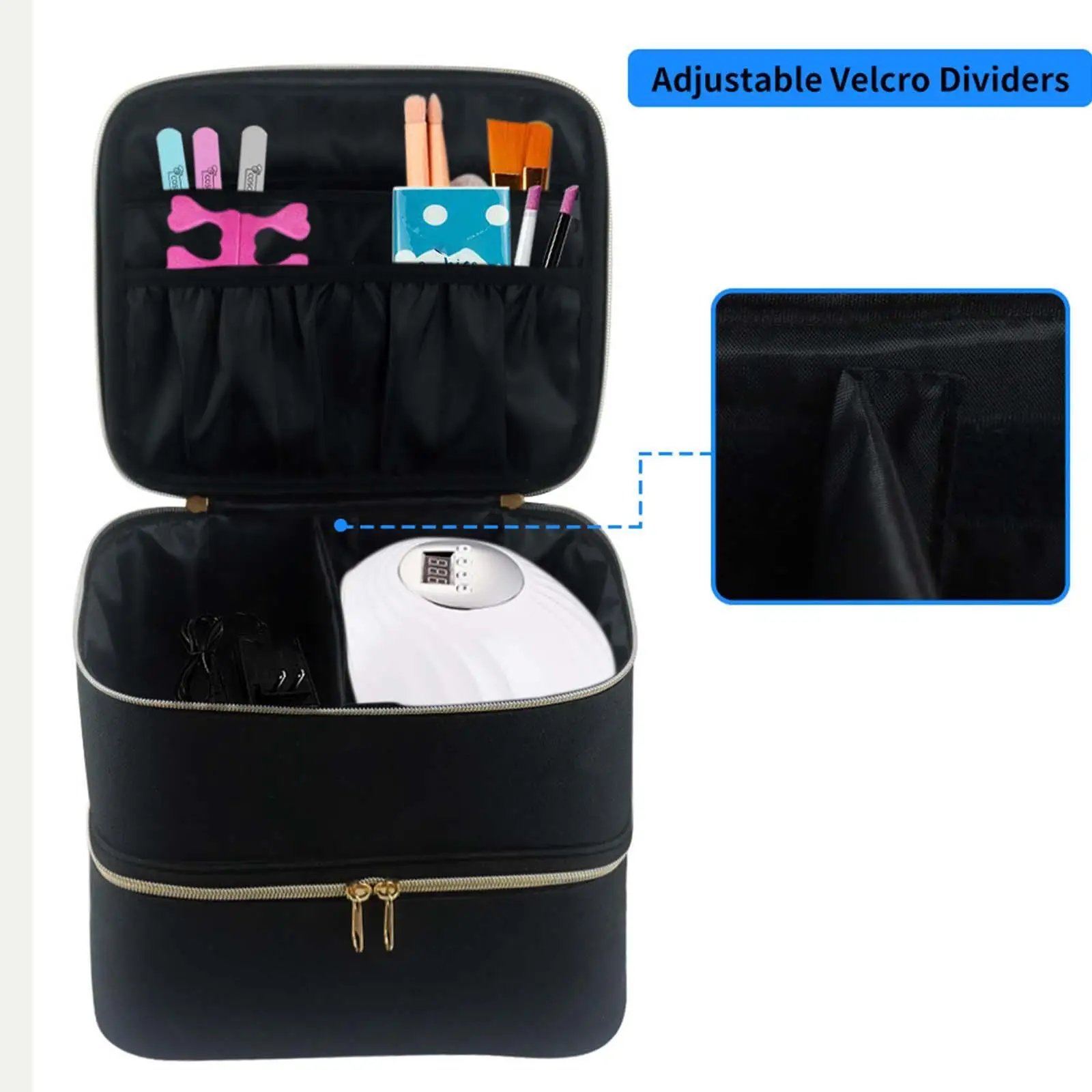 Nail Polish Carrying Case Bag Zipper for Nail Varnish Manicure Sets Home