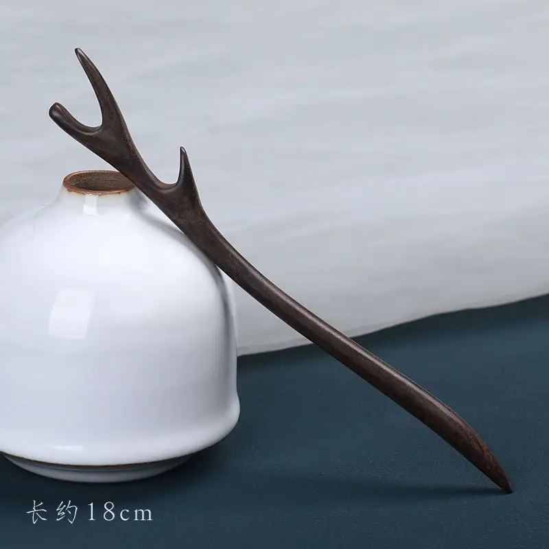 Braune Sandelholz-Haarnadel, einfache moderne Haarnadel