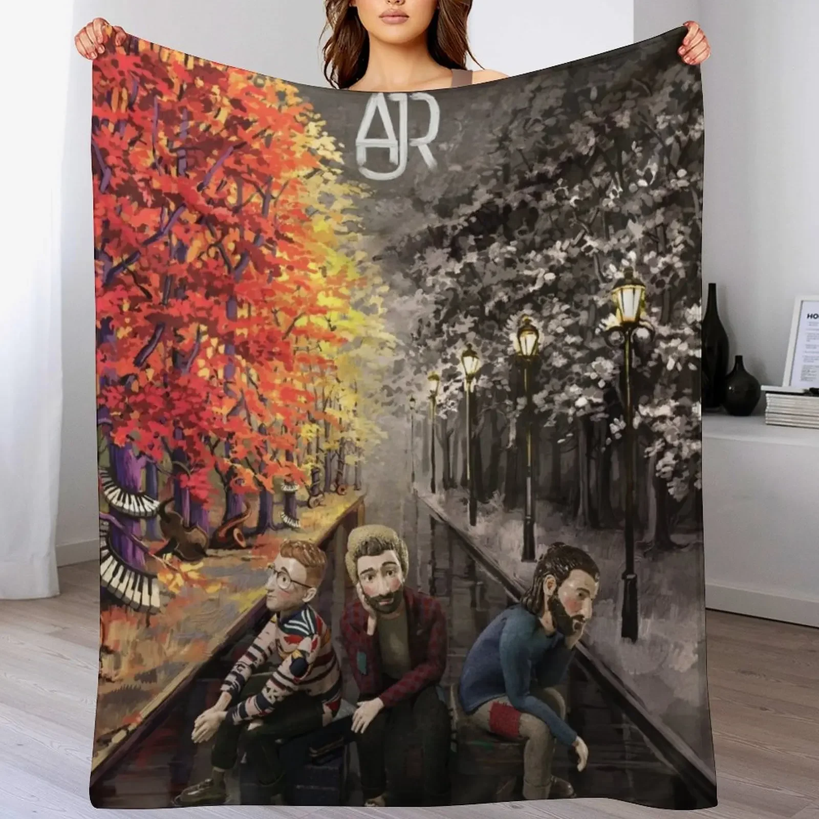 

ajr 2021 ok orchestra visakura Throw Blanket Camping Travel Luxury Throw Flannel Blankets
