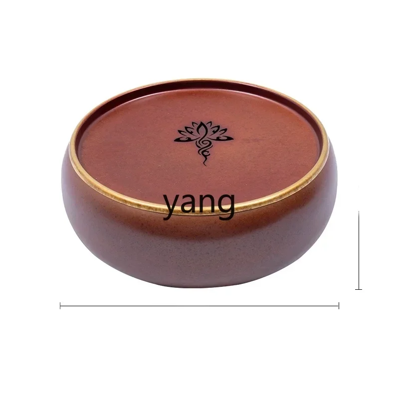 LH pure copper round tea tray living room household kung fu dry brewing table tea tray round