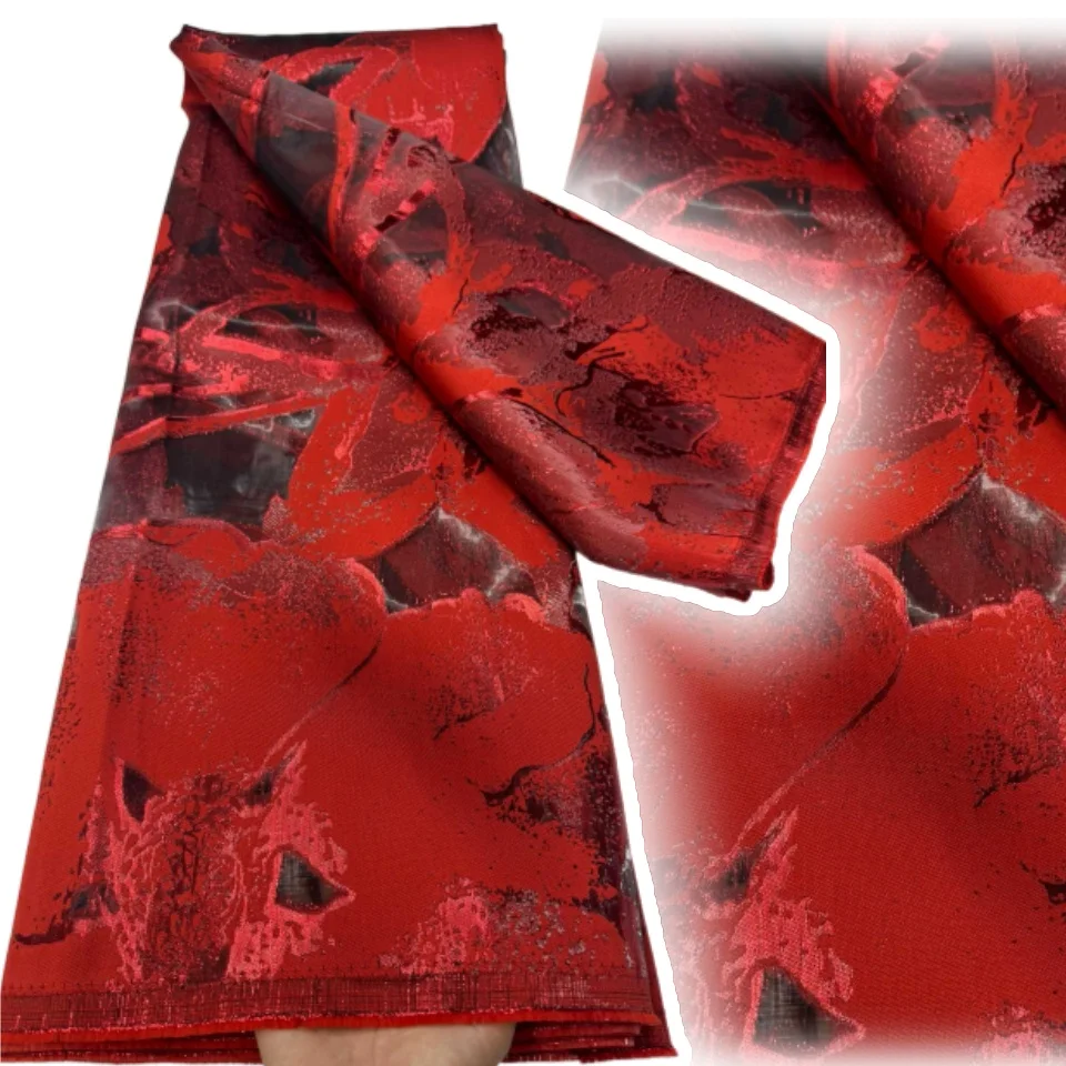 

Африканская парчовая кружевная ткань, тюль, кружевная новейшая кружевная ткань, высокое качество, 2022, нигерийская фиолетовая жаккардовая ткань для шитья AH1294