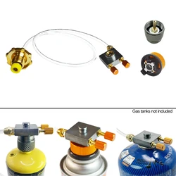 Outdoor Camping Picnic Gas Stove Propane Refill Adapter Gas Tank Pressure Relief Adapter Dual-purpose Connector Conversion Head