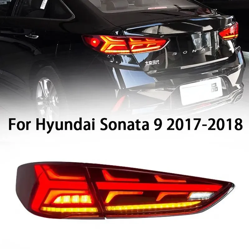

Автомобильный Стайлинг задний фонарь для Hyundai Sonata 9 2017-2020, модифицированный задний фонарь с стримером, указатель поворота, задний фонарь, автомобильная сборка
