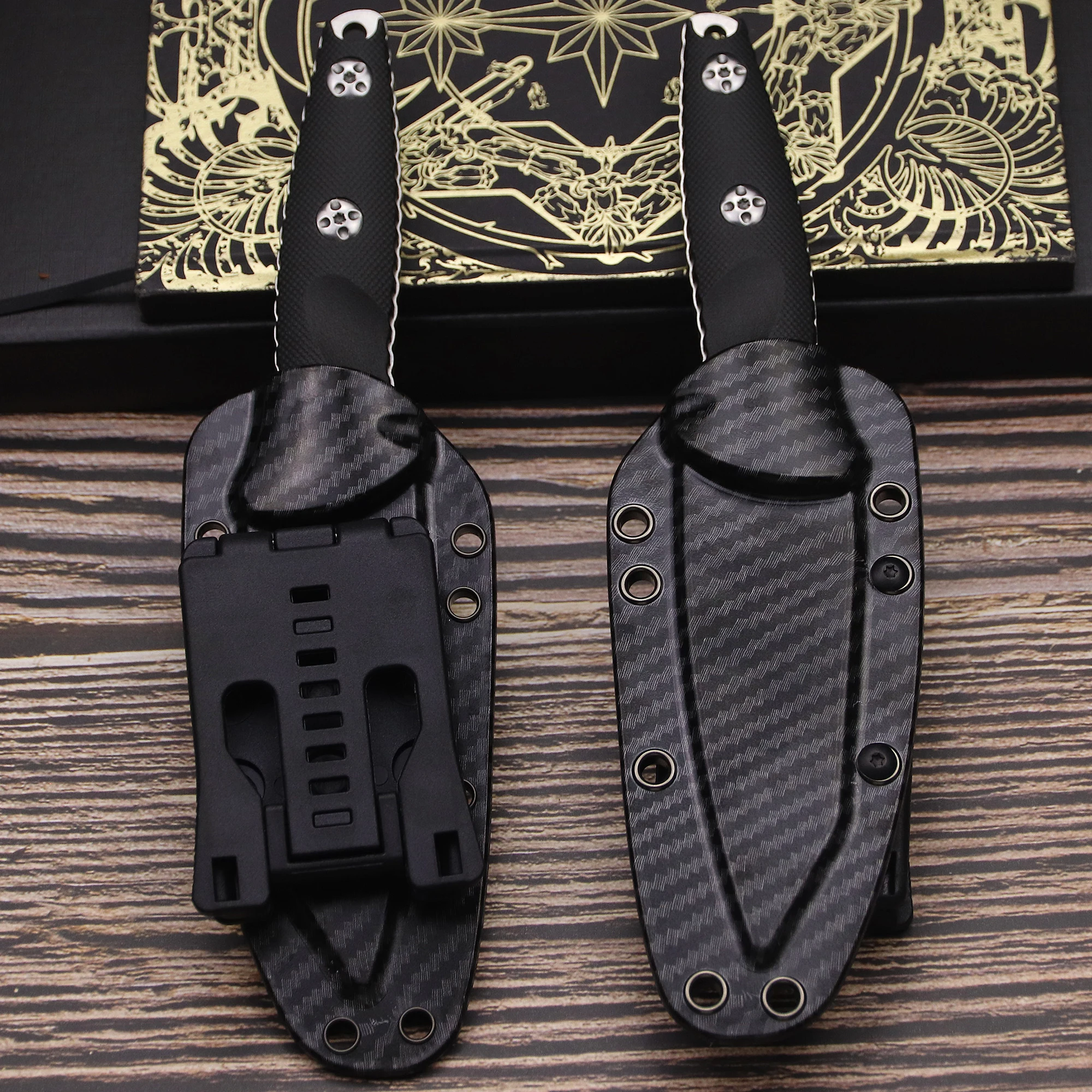 USA M390 outdoor hunting knife + scabbard, all-in-one jungle hunting knife, outdoor EDC survival knife - view 6