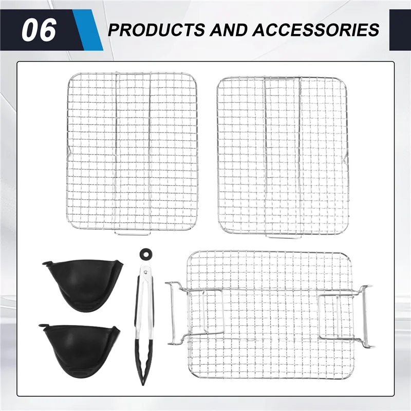 

Стойка для фритюрницы для фритюрницы Ninja Foodi Grill XL, многослойная стойка для дегидратора, стойка для тостов, аксессуары для фритюрницы-Y48A