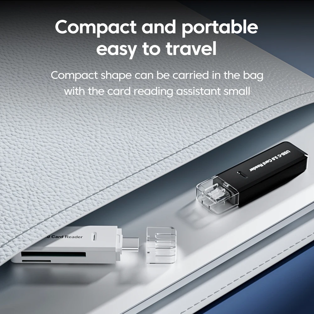 3-in-1 multifunctionele TYPE-C-kaartlezer Externe opslag Zwarte stretch voor Memory Stick USB 3.0 Mini SD TF-kaartlezer