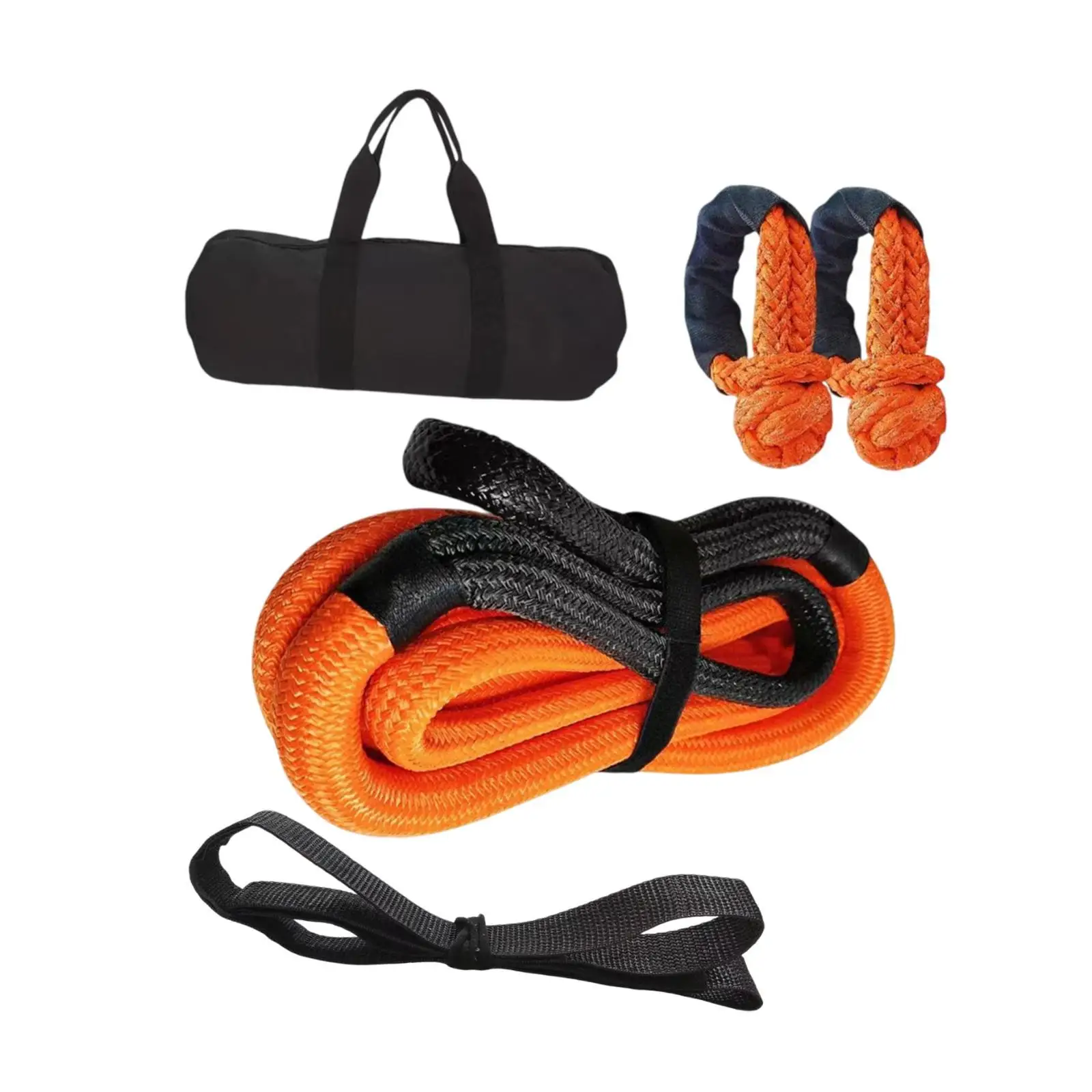 Kinetic Recovery Rope 1 in x 30ft Orange Towing Strap for Vehicle SUV Jeep