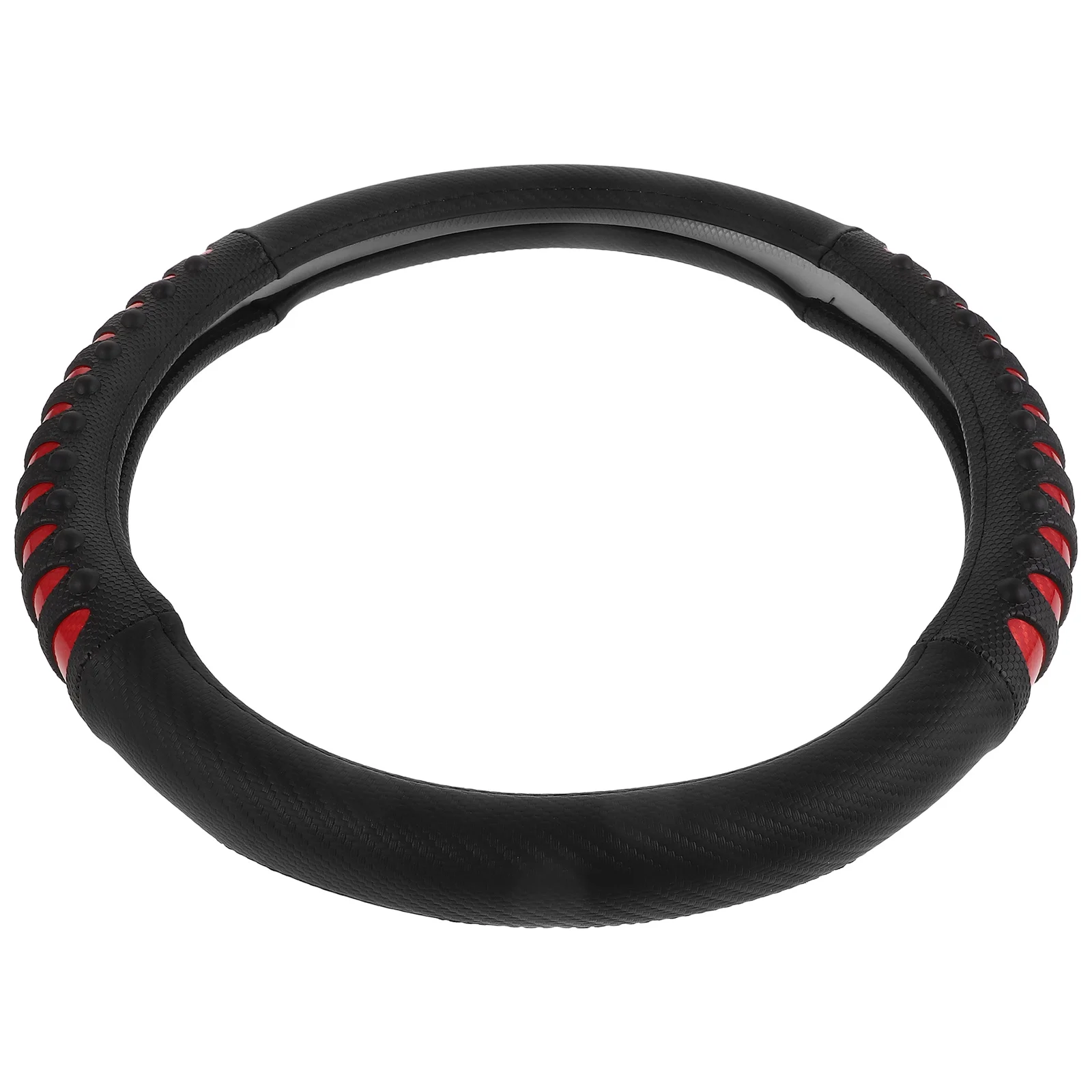 

Universal Car Steering Wheel Cover Fake Non Slip Massage Grip Design For Men Women Black Red Auto Truck Rv Accessories