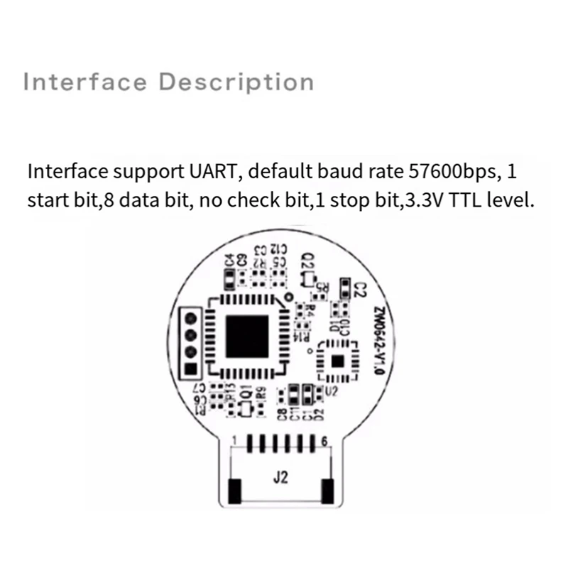 Fingerprint Recognition Module ZW0642 Capacitive Touch Fingerprint Sensing Module Door Lock Acquisition Module