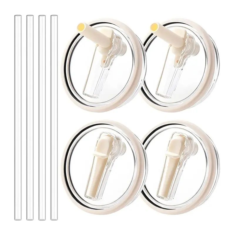 TFTP-For Hydrojug 40Oz Travel Tumbler With Handle Replacement Lids(4 Pack), Spill-Proof Water Bottle Lids Ivory White