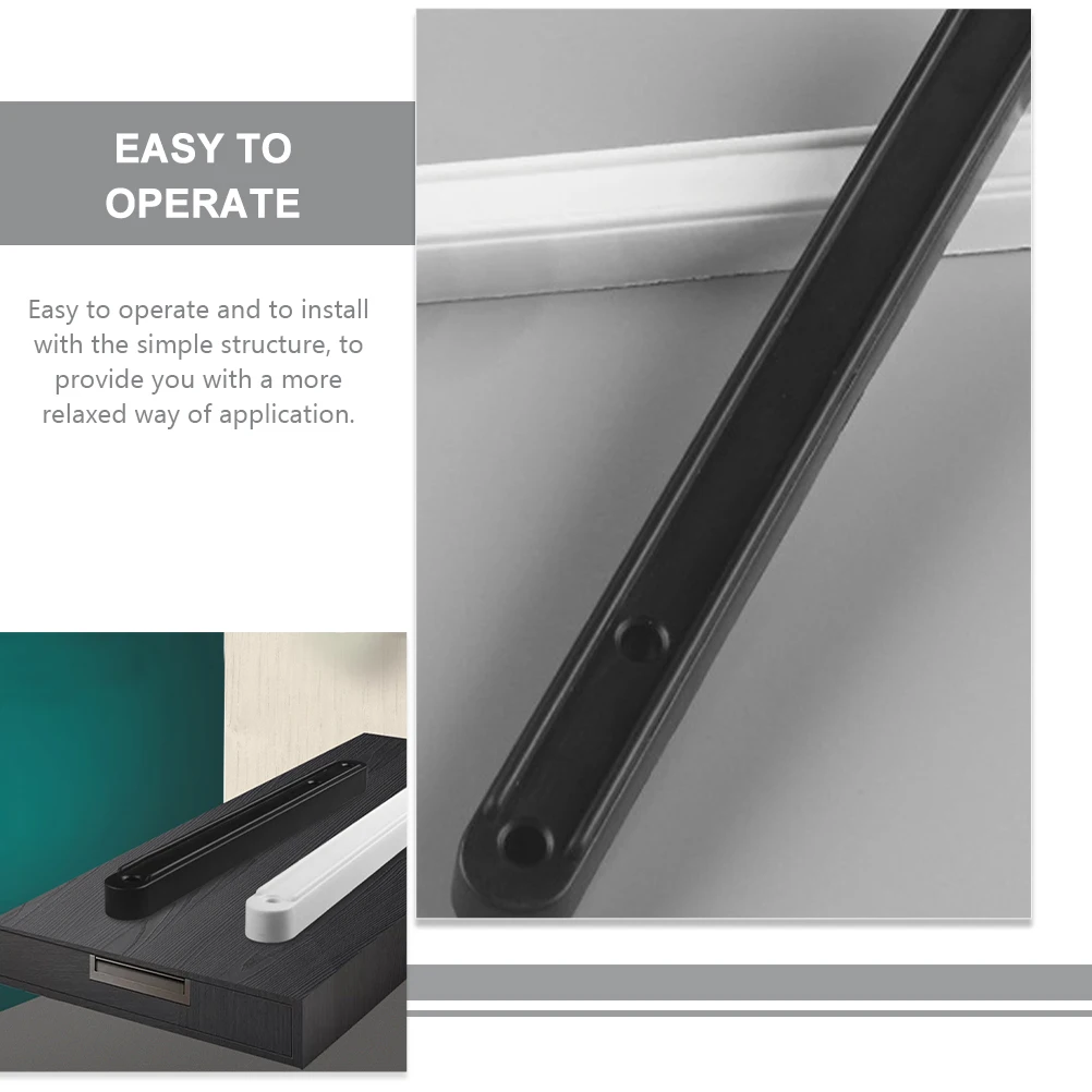 

2Pcs 298mm Black Drawer Slides Dresser Rails Cabinet Guides Smooth Furniture Tracks Wardrobe Hardware
