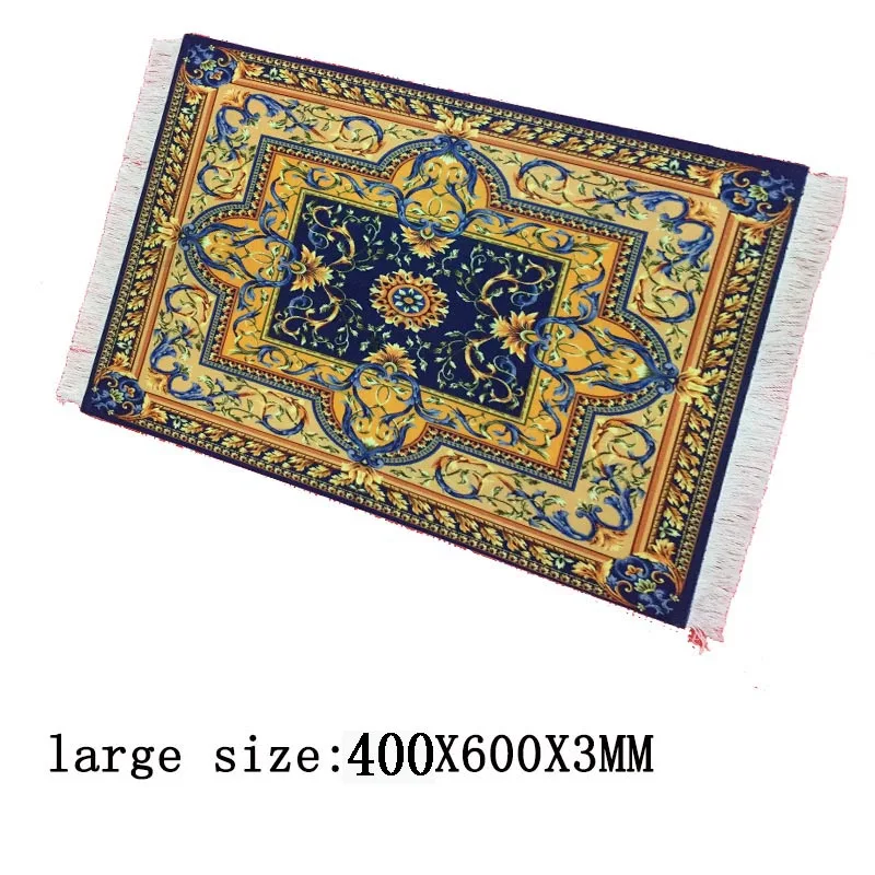 Large Mouse Pad Persian Carpet Laptop  Pc Gamer Mechanical Keyboard  Mousepad Edge White Tassel  Rubber Table Mat for Pet