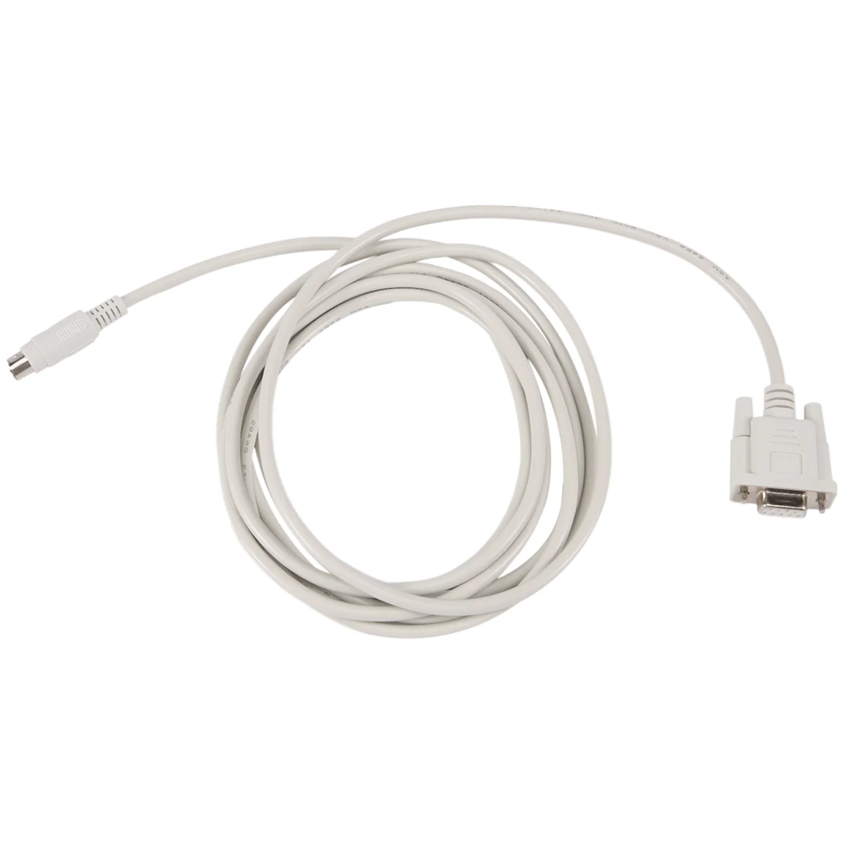 DB9P to 8P Mini Din RS232 Download Cable White 8.2 Ft for PLC DVP-EH