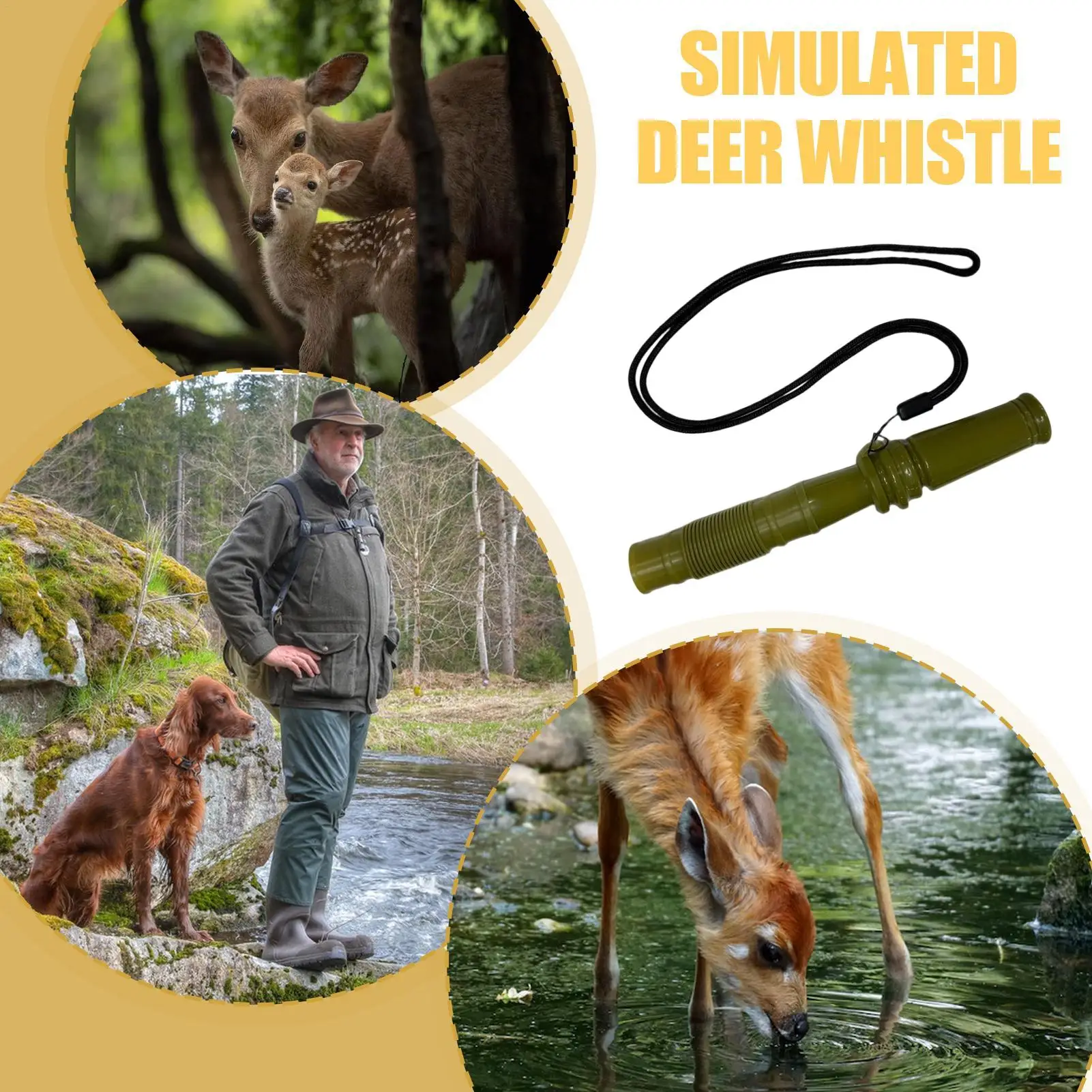 

Погремушка с рогами для охоты на оленях, реалистичные регулируемые долговечные товары для улицы, трубка для грит на оленей для спорта, пляжных путешествий