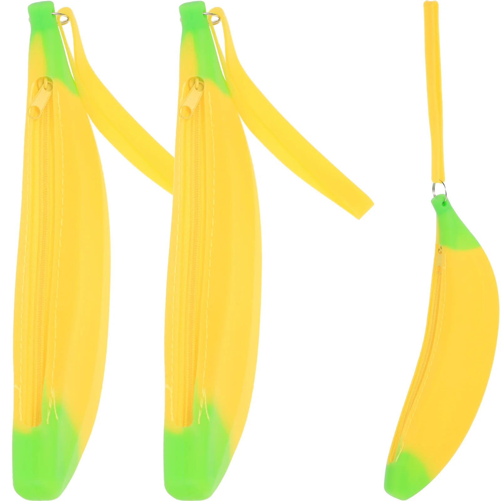 

3 Pcs Banana Pencil Case Silicone Large Capacity Kids Stationery Bag School Supplies Pen ganizer for Girls Student Gift Pencil