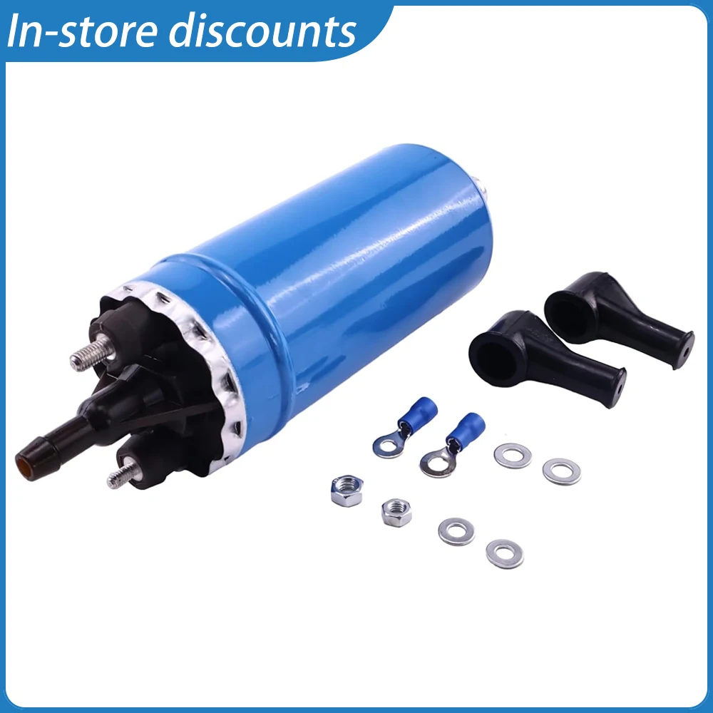 

High Universal 12V High Pressure Electric Inline Fuel Pump with Bracket, Replacement for 0580464070 0580453911 0580463017