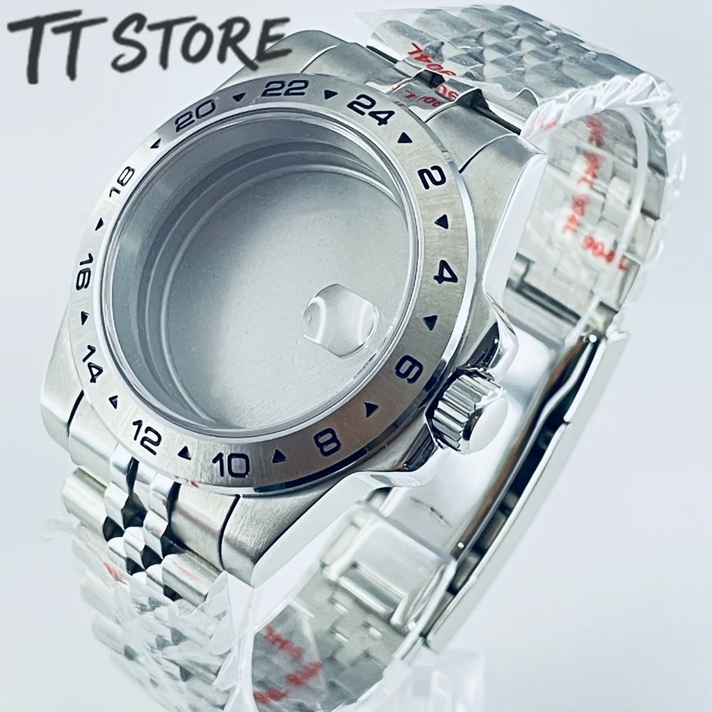 Stainless Steel Watch Case 40mm Featuring Sapphire Crystal Compatible with NH34 NH35 NH36 ETA2824 PT5000 Movement for Watch Maki