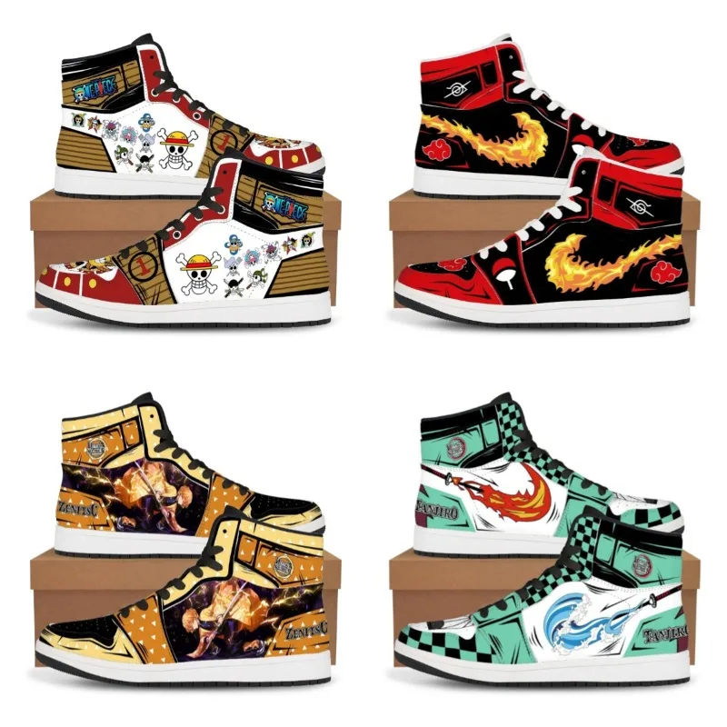 

Naruto One Piece Demon Slayer Anime Sneakers Casual Shoes Basketball Shoes Cartoon Printing Comfortable Flat Shoes Birthday Gift
