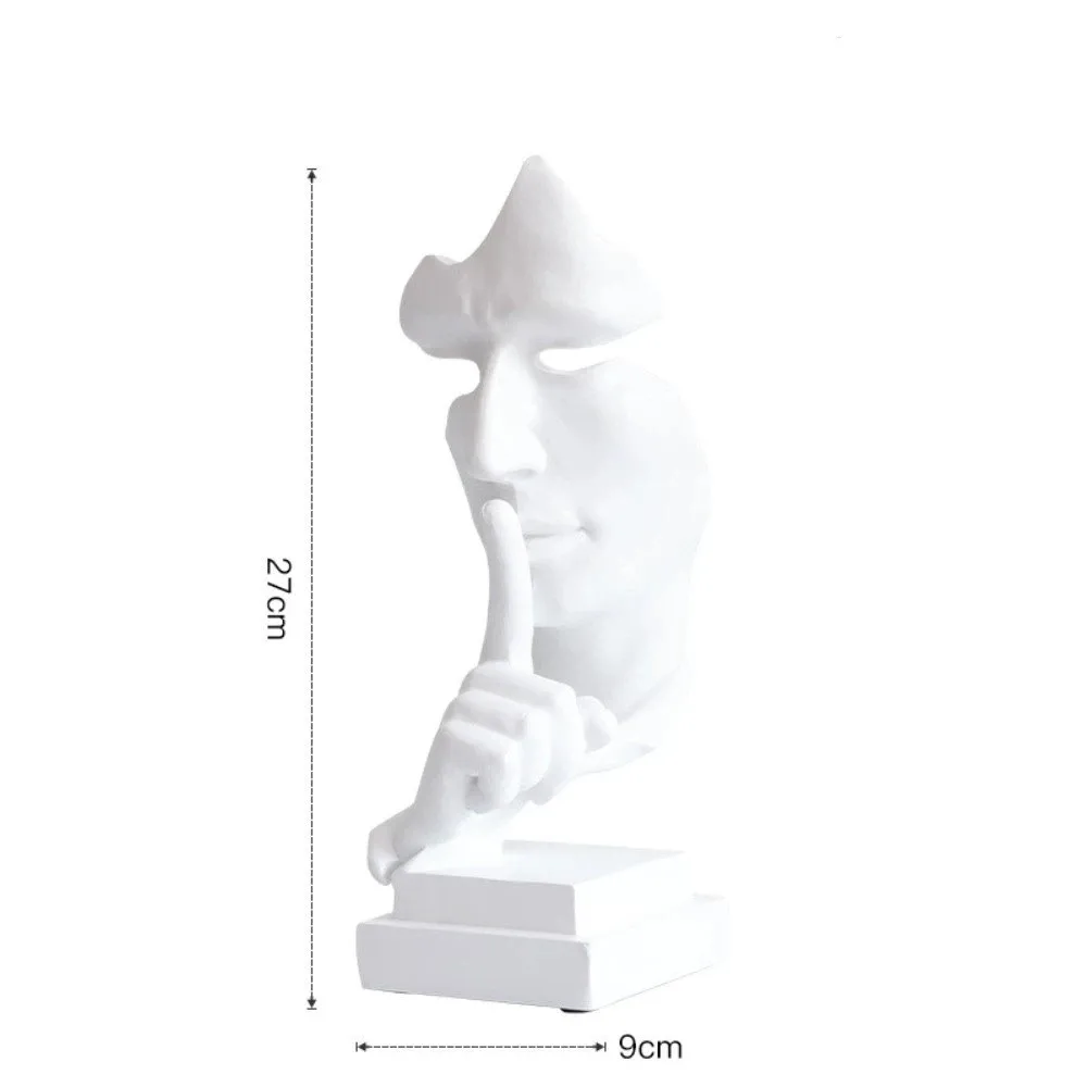 Decoration Desktop Keep Silence Statue Office Decor Unique Design Resin Figure Ornaments Thinker Statue Home