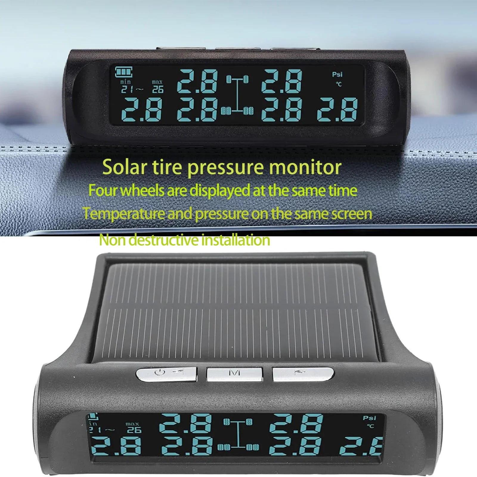 Car Detector 4 Sensors tpms tire pressure monitoring system Auto Security Detector Pressure Waterproof Tire Pressure Temperatur - Image 6