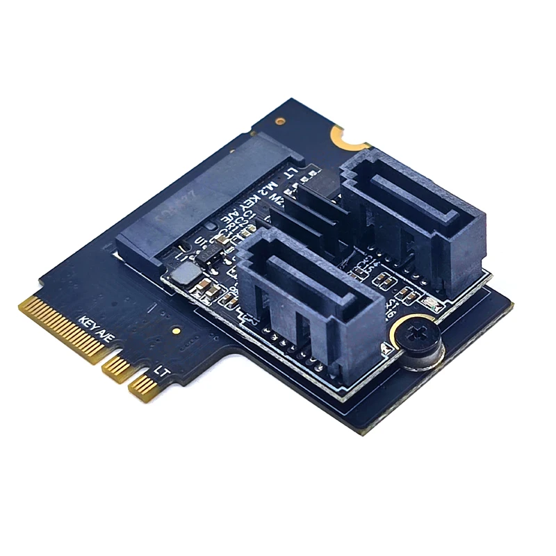 M.2 Sleutel A + E Riser Converter Adapter M2 Ngff Sleutel A/E Naar A/E Uitbreidingskaart Voor M.2 Sleutel A + E Sata 3.0 6Gbps Ssd Hdd Uitbreidingskaart