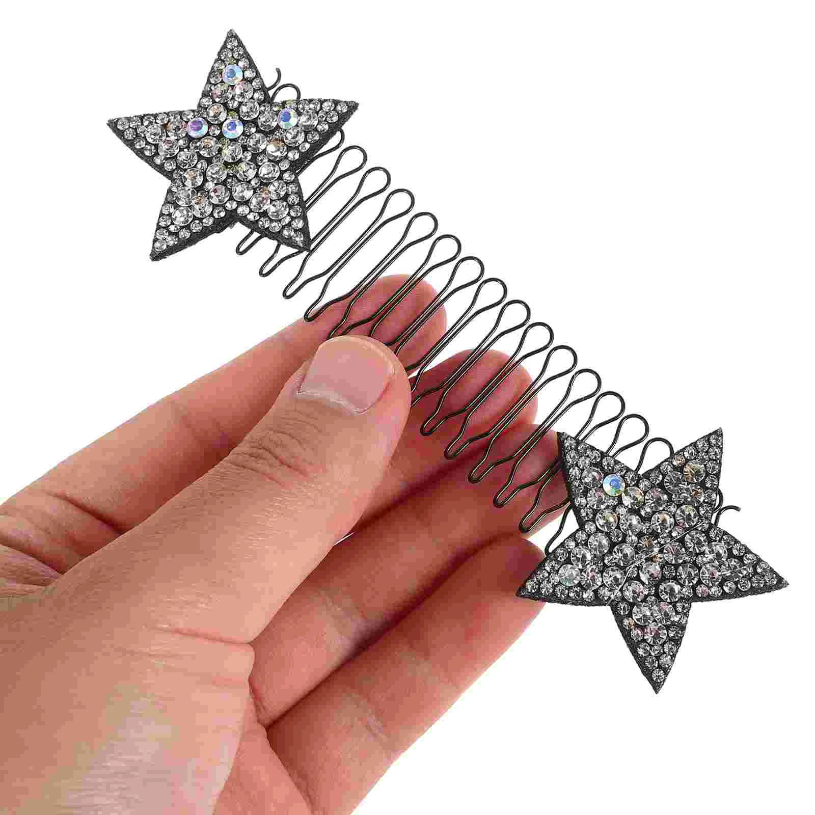 Star Hairpin Volume Clip Hairstyle Fixing Tool for Curly Silver Iron Nonslip Clips Comb Child