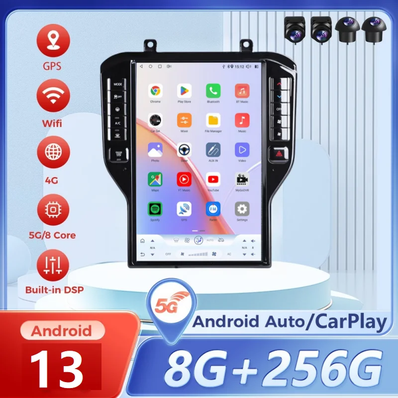 14.5” Android13 CarPlay Car Radio For Ford Mustang Radio CarPlay Android Multimedia Car GPS Navi Radio Carplay Touch Screen