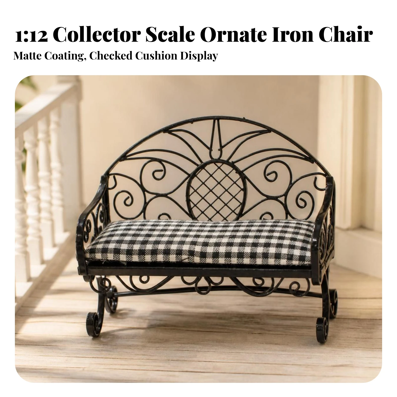 Miniature Lounge Chair Realistic Miniature Patio Lounger Dollhouse Chair with Cushion Lightweight Furniture Lifelike