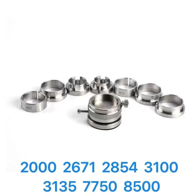 Держатель механизма часов 8 в 1 из нержавеющей стали для 2000/7750/2824/3135/2671/3100/8500 с вращающимся основанием, инструменты для ремонта часов