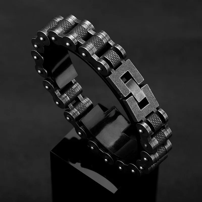 

Retro Biker Chain Bracelet Mens Bracelet Link Chain Motorcycle Bicycle Style Bracelets Stainless Steel Bangles Jewelry