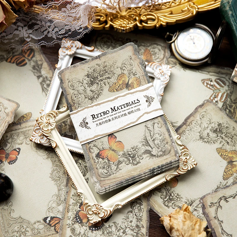 Retro Paper Message Memo Pad, Série Imaginação da Lua, 8 Pacotes por Lote