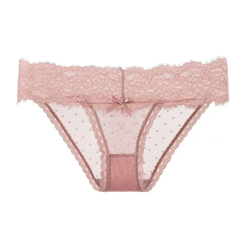 Men's transparent semi-transparent single-layer low-waist breathable sports sexy triangle underwear
