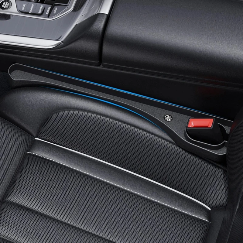 2Pcs MG Logo Black Seat Crevice Sealing Strip Gap Blocker Organizer Fit MG ZS EV HS EHS PHEV MG3 MG4 MG5 MG6 MG7 GT ZR RX5 RX8 O