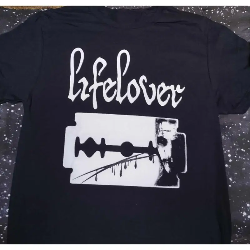 Vtg LIFELOVER For Fans Cotton Black Full Size T Shirt J873