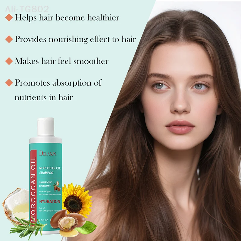 

DOLANJN Moroccan Oil Shampoo Deep Scalp Cleansing Relieve Itching Reduce Oil Secretion Refreshing Fluffy Hair